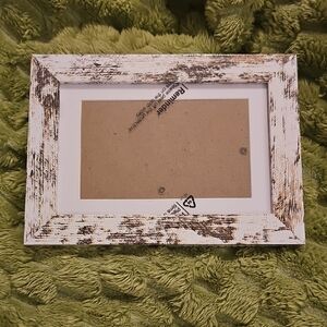 Frame Denim Distressed White and Brown Photo Frame Size 4x6